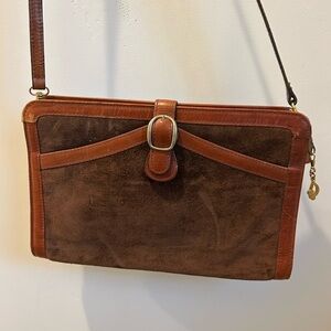 Brown  Suede Leather Shoulder Bag